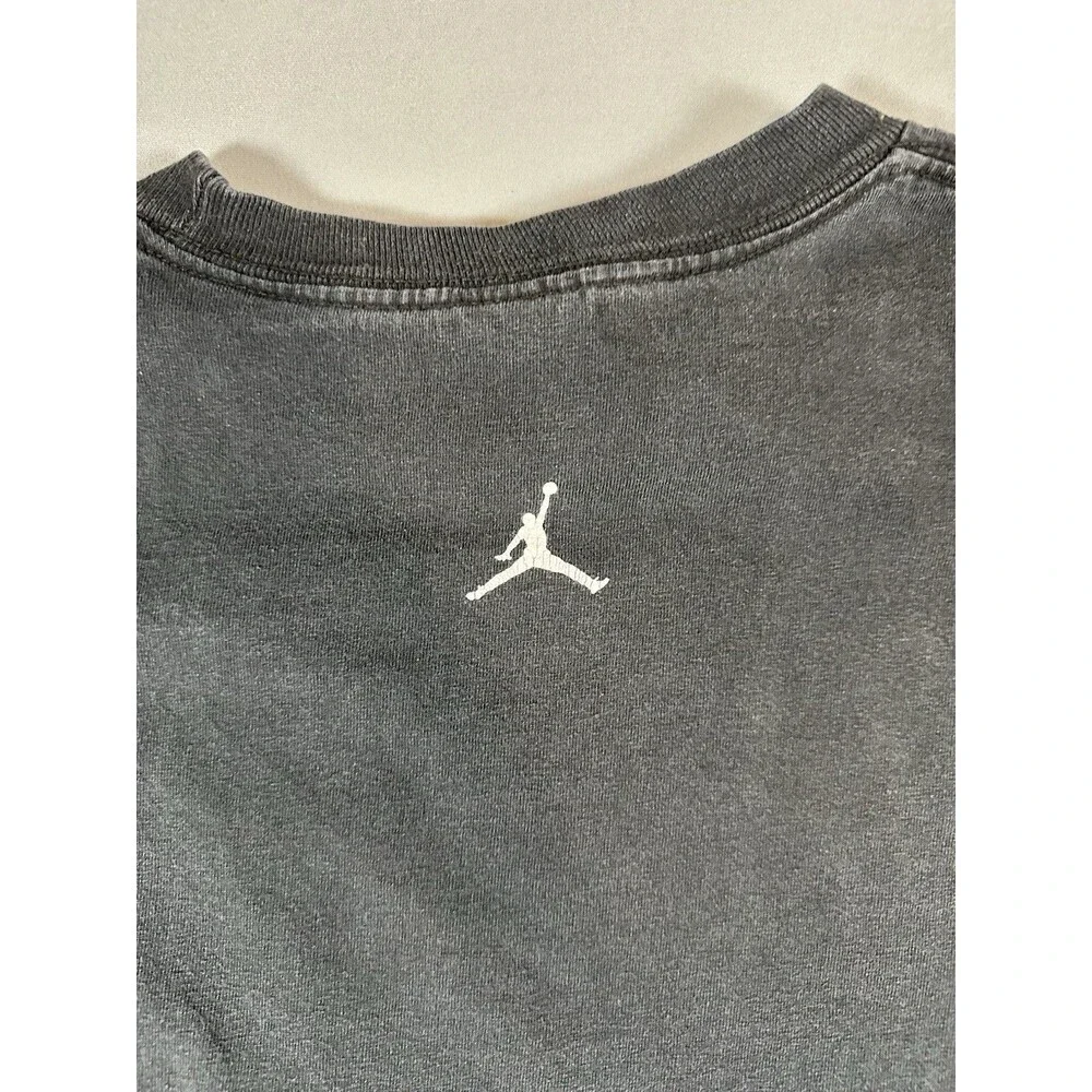 Jordan Jumpman Logo Graphic Print Crew Neck Short Sleeve Men's Black T-Shirt